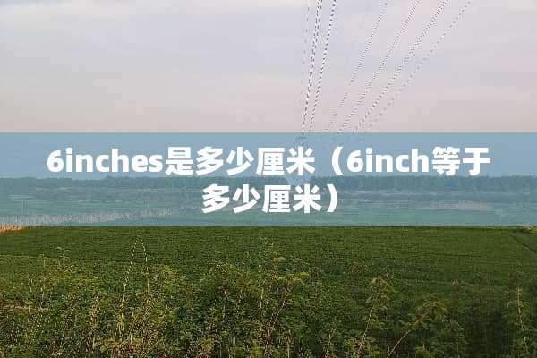 6inches是多少厘米（6inch等于多少厘米）