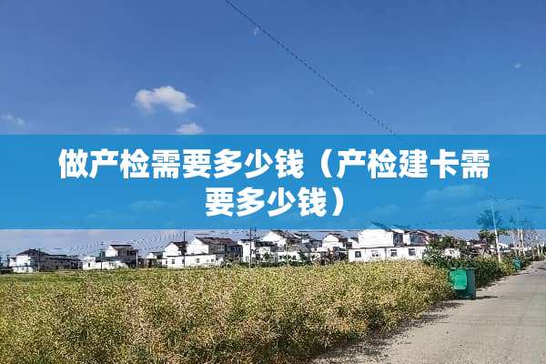 做产检需要多少钱（产检建卡需要多少钱）