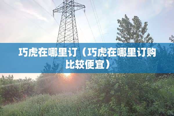巧虎在哪里订（巧虎在哪里订购比较便宜）