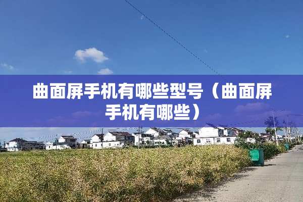 曲面屏手机有哪些型号（曲面屏手机有哪些）