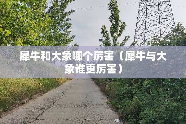 犀牛和大象哪个厉害（犀牛与大象谁更厉害）