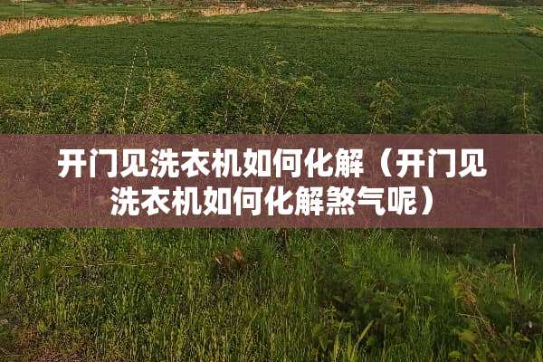 开门见洗衣机如何化解（开门见洗衣机如何化解煞气呢）
