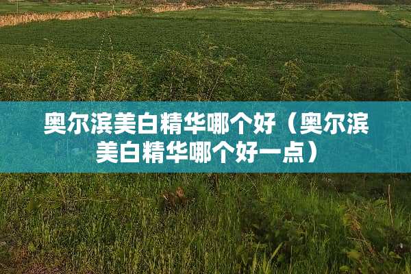 奥尔滨美白精华哪个好（奥尔滨美白精华哪个好一点）