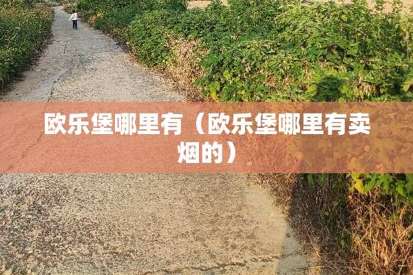 欧乐堡哪里有（欧乐堡哪里有卖烟的）