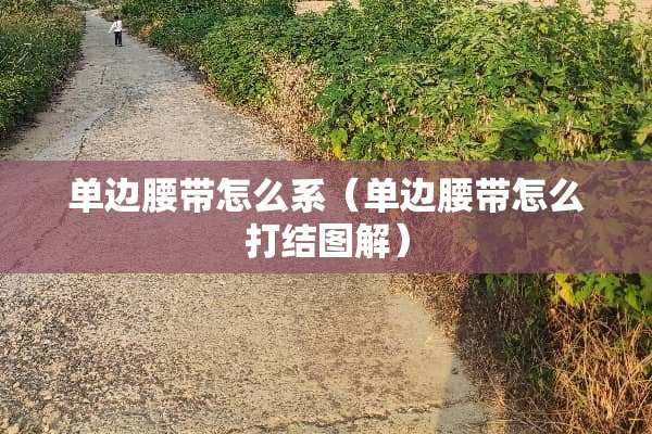 单边腰带怎么系（单边腰带怎么打结图解）