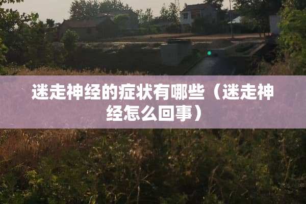 迷走神经的症状有哪些（迷走神经怎么回事）