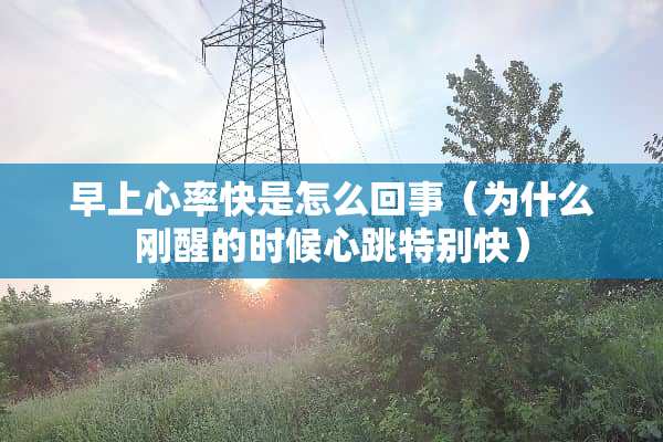 早上心率快是怎么回事（为什么刚醒的时候心跳特别快）