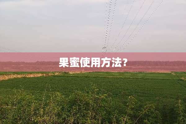 果蜜使用方法？