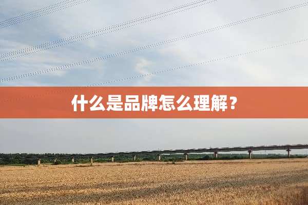 什么是品牌怎么理解？