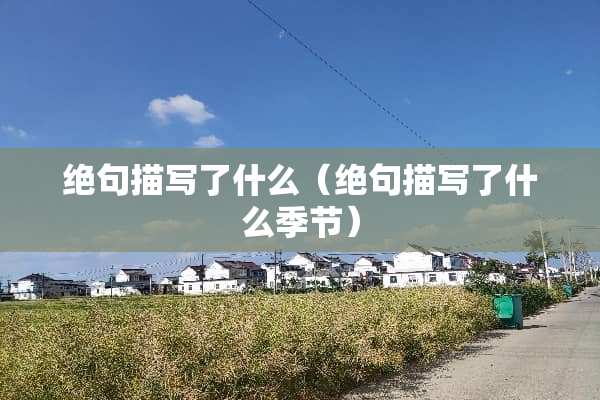 绝句描写了什么（绝句描写了什么季节）