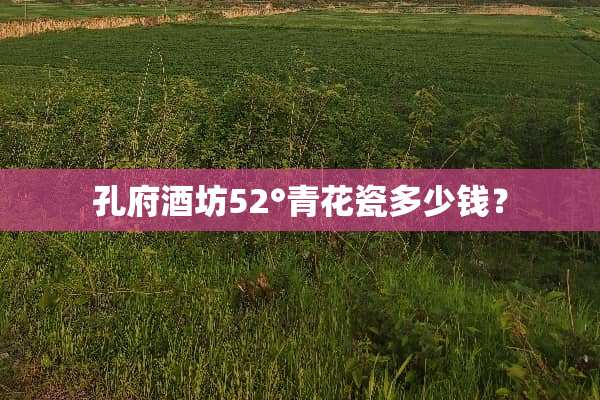 孔府酒坊52°青花瓷多少钱？