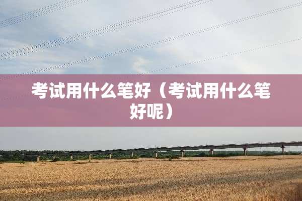 考试用什么笔好（考试用什么笔好呢）