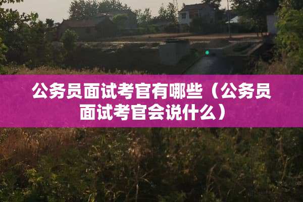 公务员面试考官有哪些（公务员面试考官会说什么）