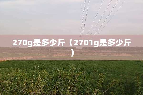 270g是多少斤（2701g是多少斤）