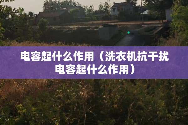 电容起什么作用（洗衣机抗干扰电容起什么作用）