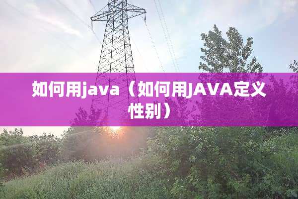 如何用java（如何用JAVA定义性别）