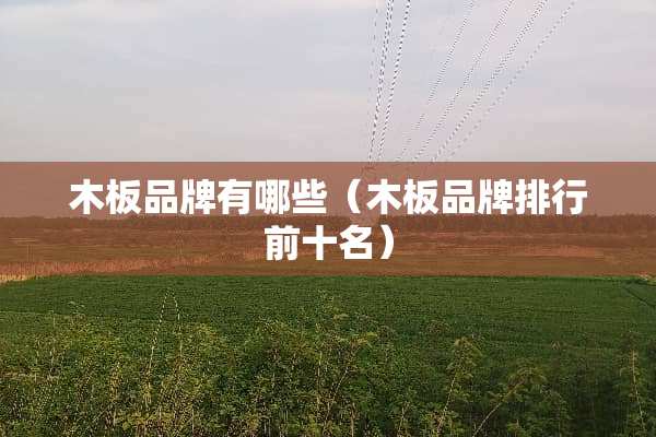 木板品牌有哪些（木板品牌排行前十名）