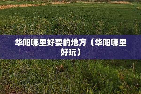 华阳哪里好耍的地方（华阳哪里好玩）