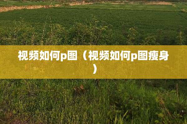 视频如何p图（视频如何p图瘦身）