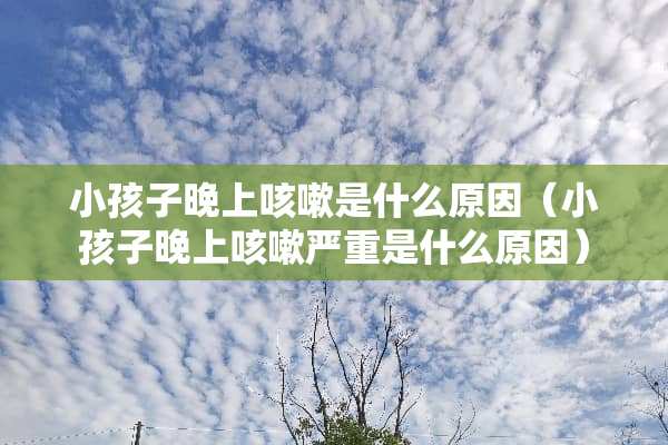 小孩子晚上咳嗽是什么原因（小孩子晚上咳嗽严重是什么原因）