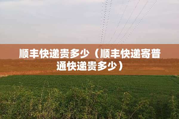 顺丰快递贵多少（顺丰快递寄普通快递贵多少）