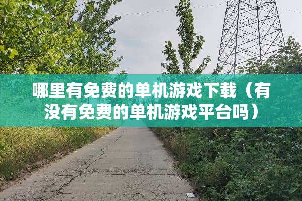 哪里有免费的单机游戏下载（有没有免费的单机游戏平台吗）
