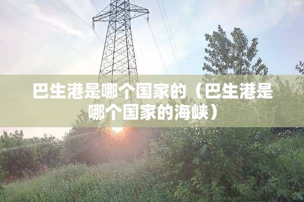 巴生港是哪个国家的（巴生港是哪个国家的海峡）