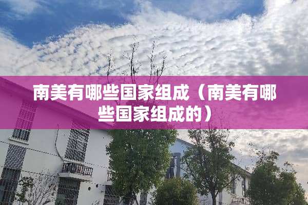 南美有哪些国家组成（南美有哪些国家组成的）