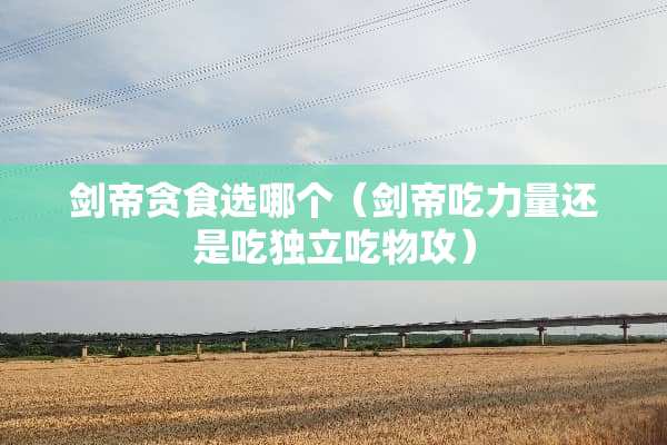 剑帝贪食选哪个（剑帝吃力量还是吃**吃物攻）