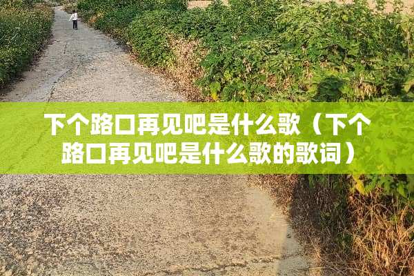 下个路口再见吧是什么歌（下个路口再见吧是什么歌的歌词）