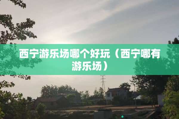 西宁游乐场哪个好玩（西宁哪有游乐场）