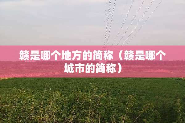 赣是哪个地方的简称（赣是哪个城市的简称）