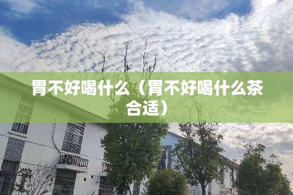 胃不好喝什么（胃不好喝什么茶合适）