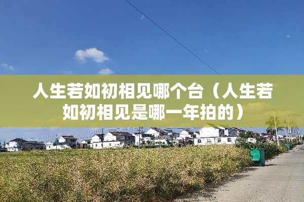 人生若如初相见哪个台（人生若如初相见是哪一年拍的）