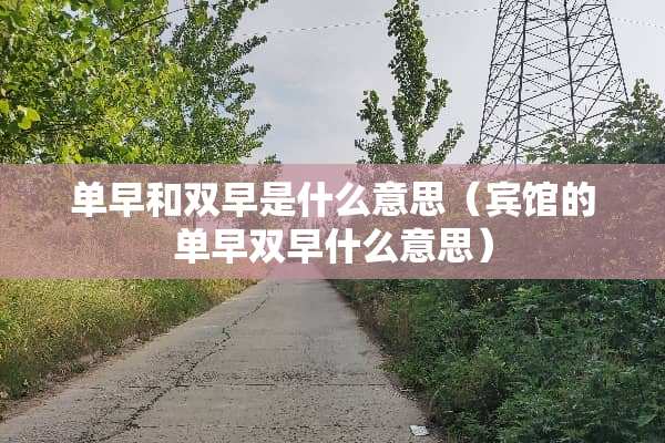 单早和双早是什么意思（宾馆的单早双早什么意思）