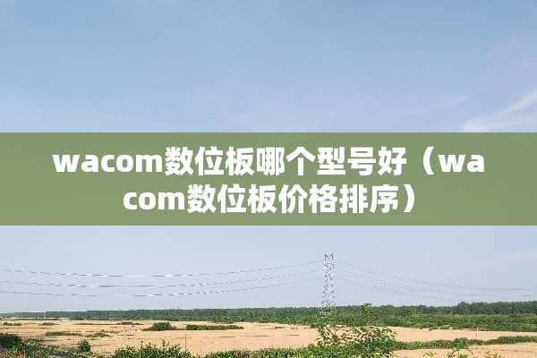 wacom数位板哪个型号好（wacom数位板价格排序）