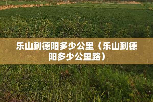 乐山到德阳多少公里（乐山到德阳多少公里路）