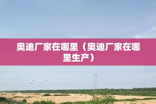 奥迪厂家在哪里（奥迪厂家在哪里生产）