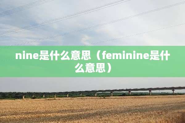 nine是什么意思（feminine是什么意思）