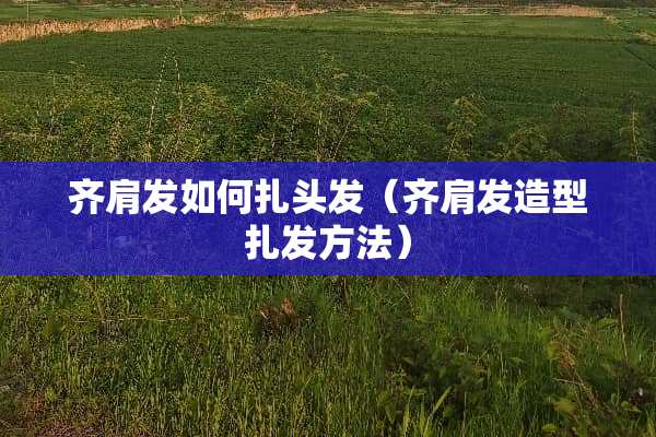 齐肩发如何扎头发（齐肩发造型扎发方法）