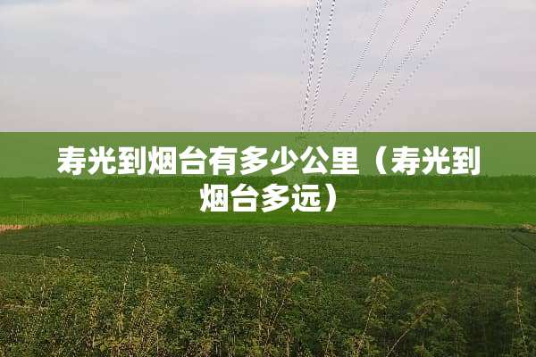 寿光到烟台有多少公里（寿光到烟台多远）