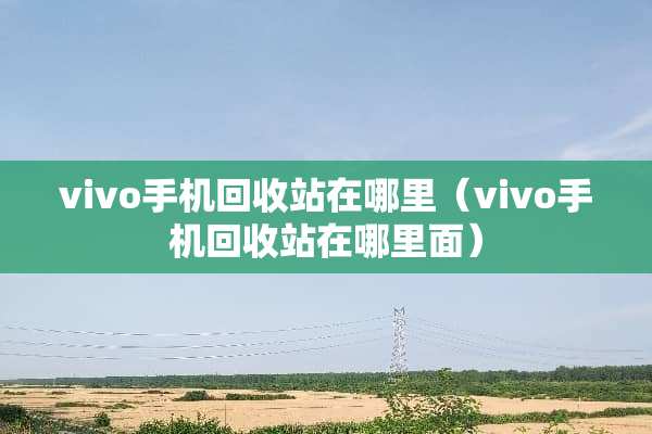 vivo手机回收站在哪里（vivo手机回收站在哪里面）
