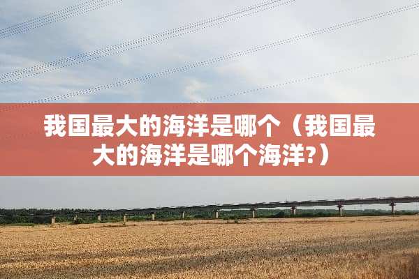 我国最大的海洋是哪个（我国最大的海洋是哪个海洋?）