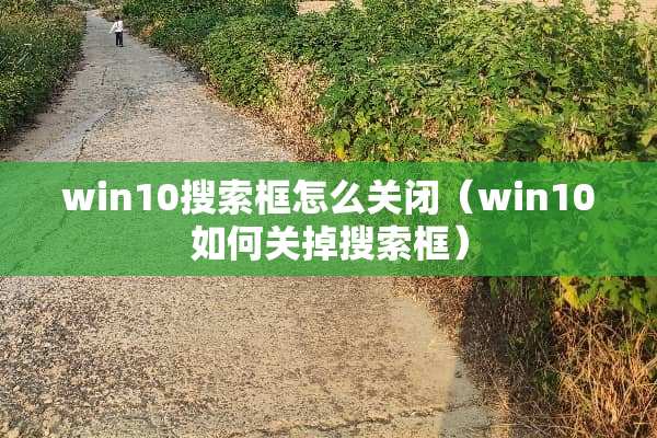 win10搜索框怎么关闭（win10如何关掉搜索框）