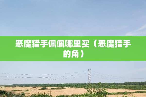 恶魔猎手佩佩哪里买（恶魔猎手的角）