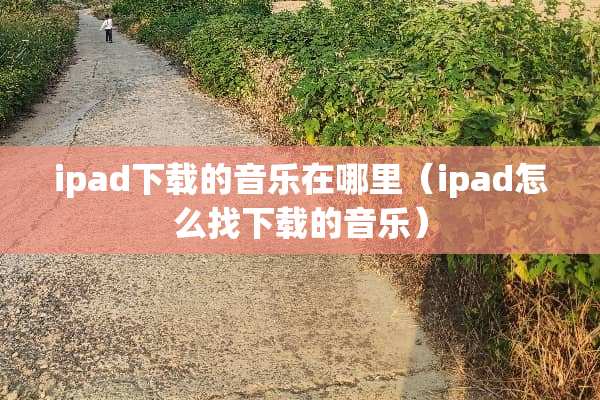 ipad下载的音乐在哪里（ipad怎么找下载的音乐）