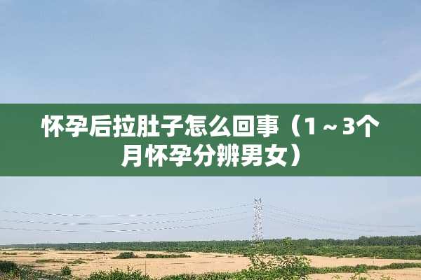 怀孕后拉肚子怎么回事（1～3个月怀孕分辨男女）
