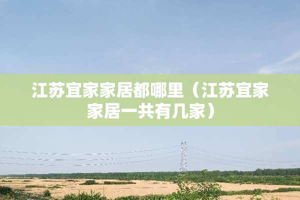 江苏宜家家居都哪里（江苏宜家家居一共有几家）