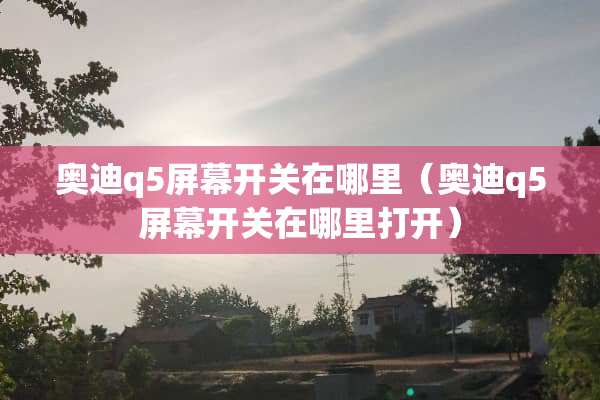 奥迪q5屏幕开关在哪里（奥迪q5屏幕开关在哪里打开）