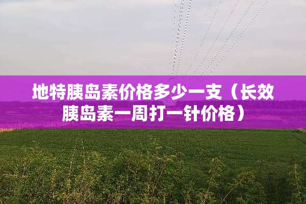 地特胰岛素价格多少一支（长效胰岛素一周打一针价格）
